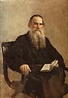 Portrait of Leo Tolstoy by Il'ya Repin